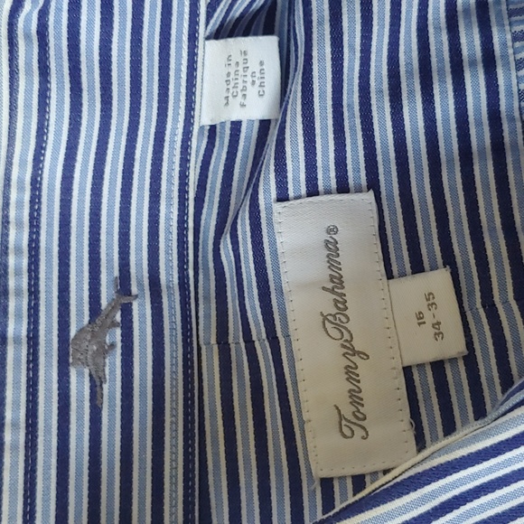 Tommy Bahama 100% Cotton Long Sleeve Button Down Dress Shirt Size 16 - Picture 5 of 6